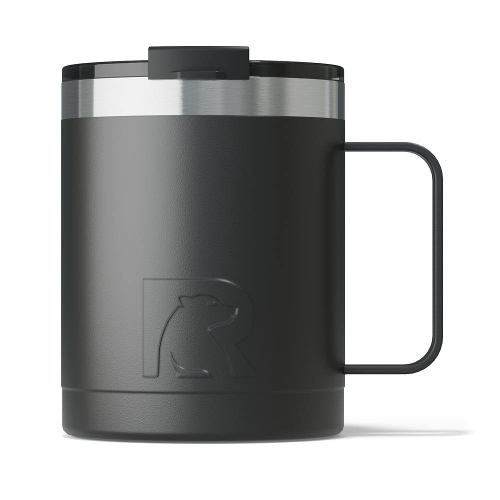 12oz Ceramic Lined Coffee Mug, Black Image
