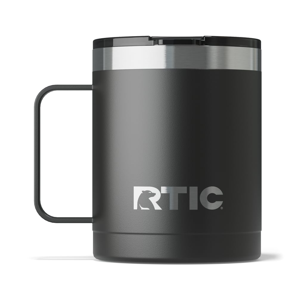 12oz Ceramic Lined Coffee Mug, Black Image