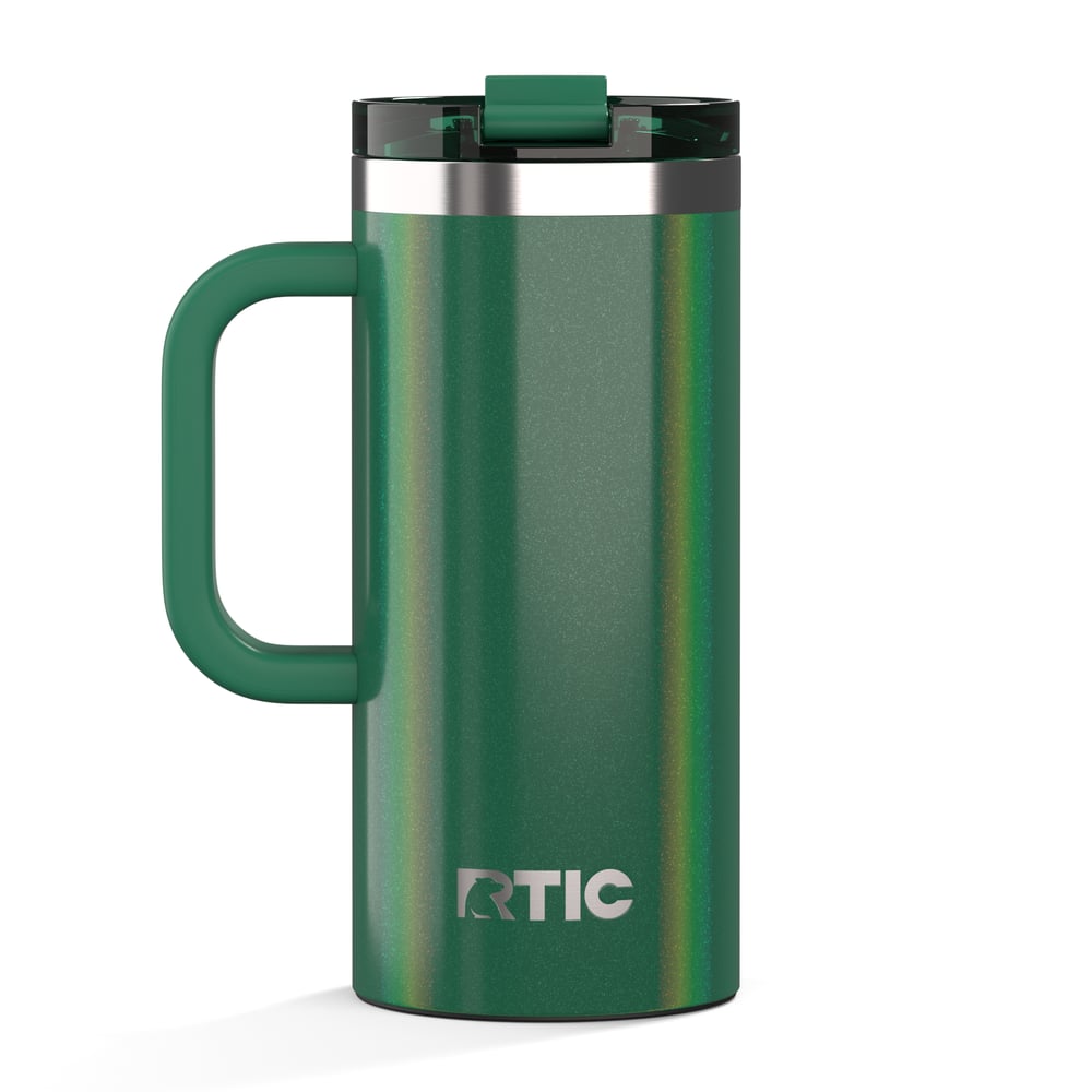16oz Road Trip Travel Mug, Pine Tree Glitter Image