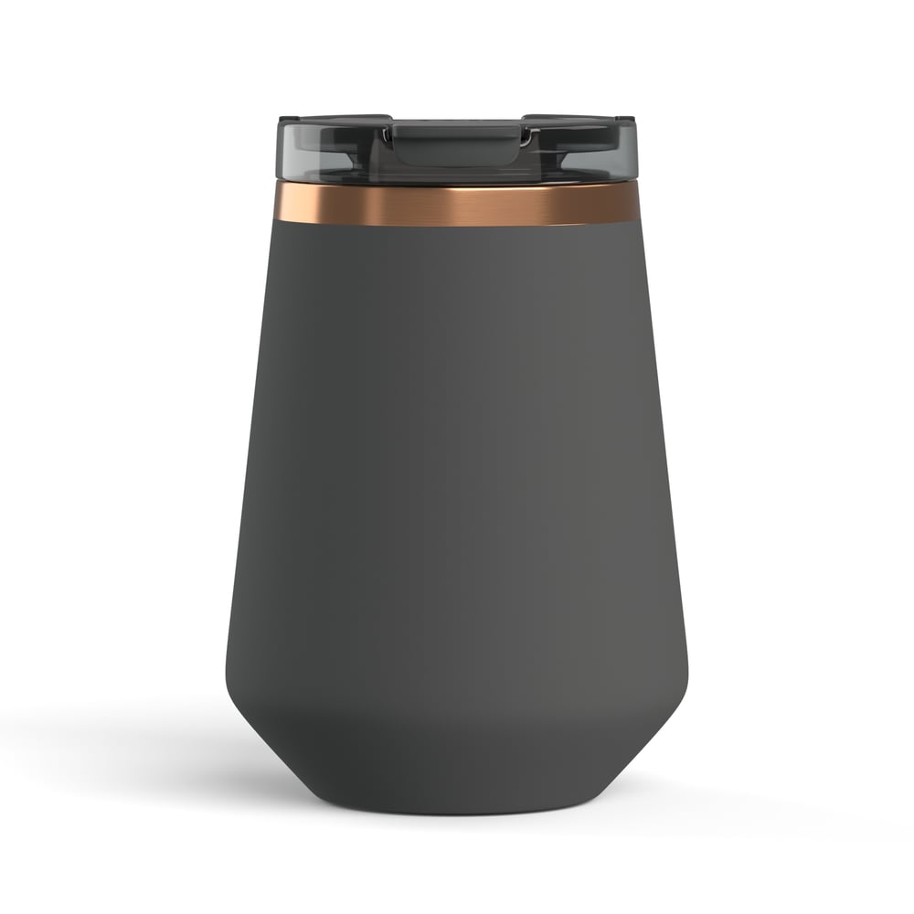 12oz Happy Hour Wine Tumbler, Light Black Image