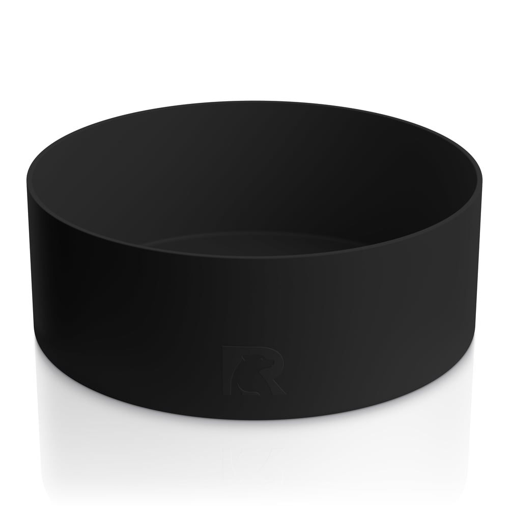 Large 3-In-1 Dog Bowl, Black & Black Image