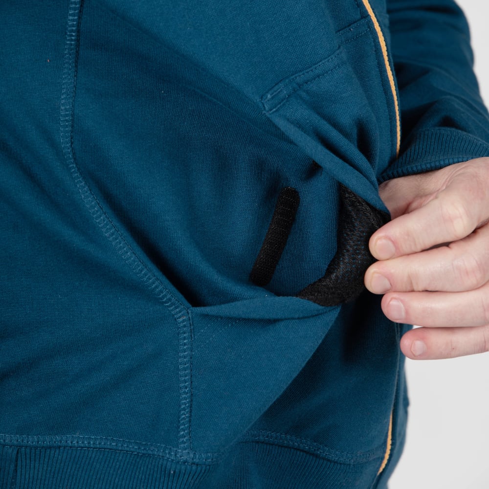 Men's Water-Repellent Full-Zip Hoodie, Navy, XXL Image
