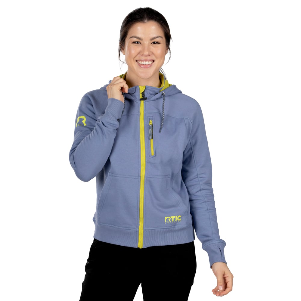 Women's Water-Repellent Full-Zip Hoodie, Cobalt, S Image