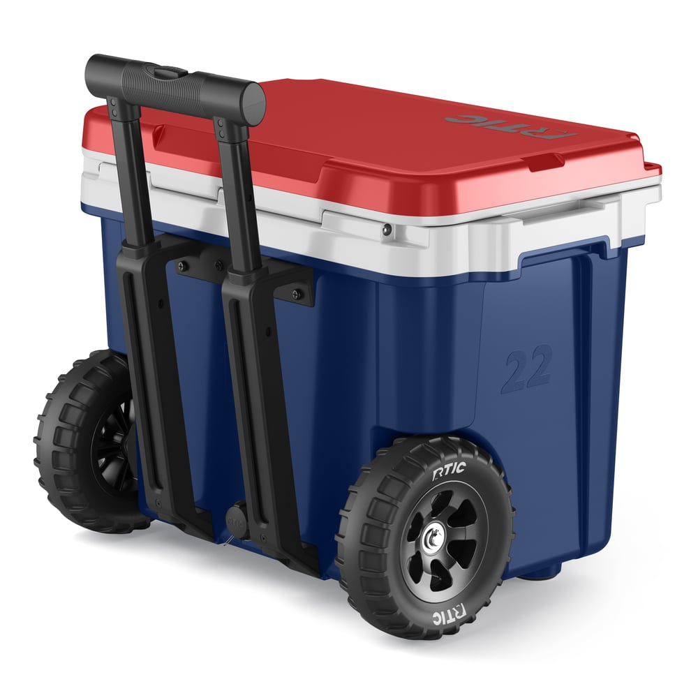 RTIC 22 QT Ultra-Light Wheeled Cooler | Portable Rolling Ice Chest