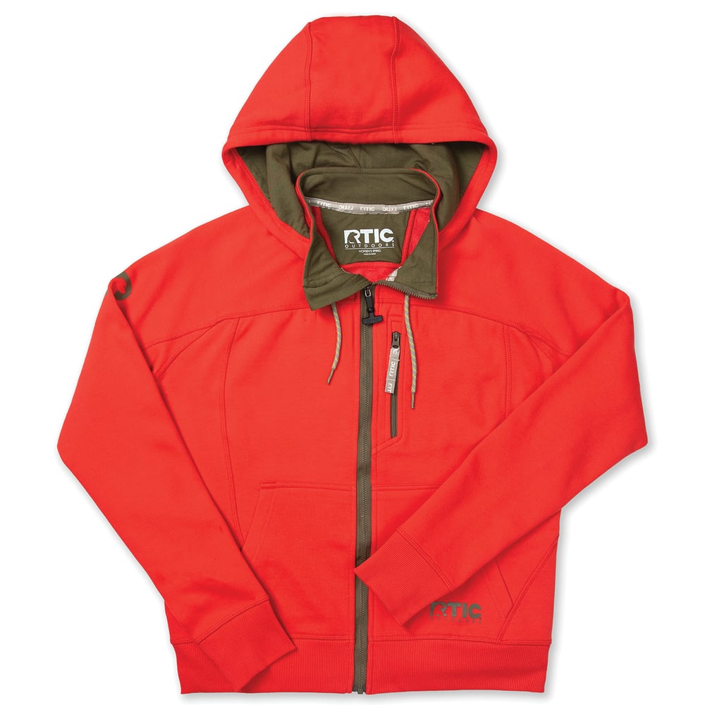 Women's Water-Repellent Full-Zip Hoodie, Scarlet, M Image