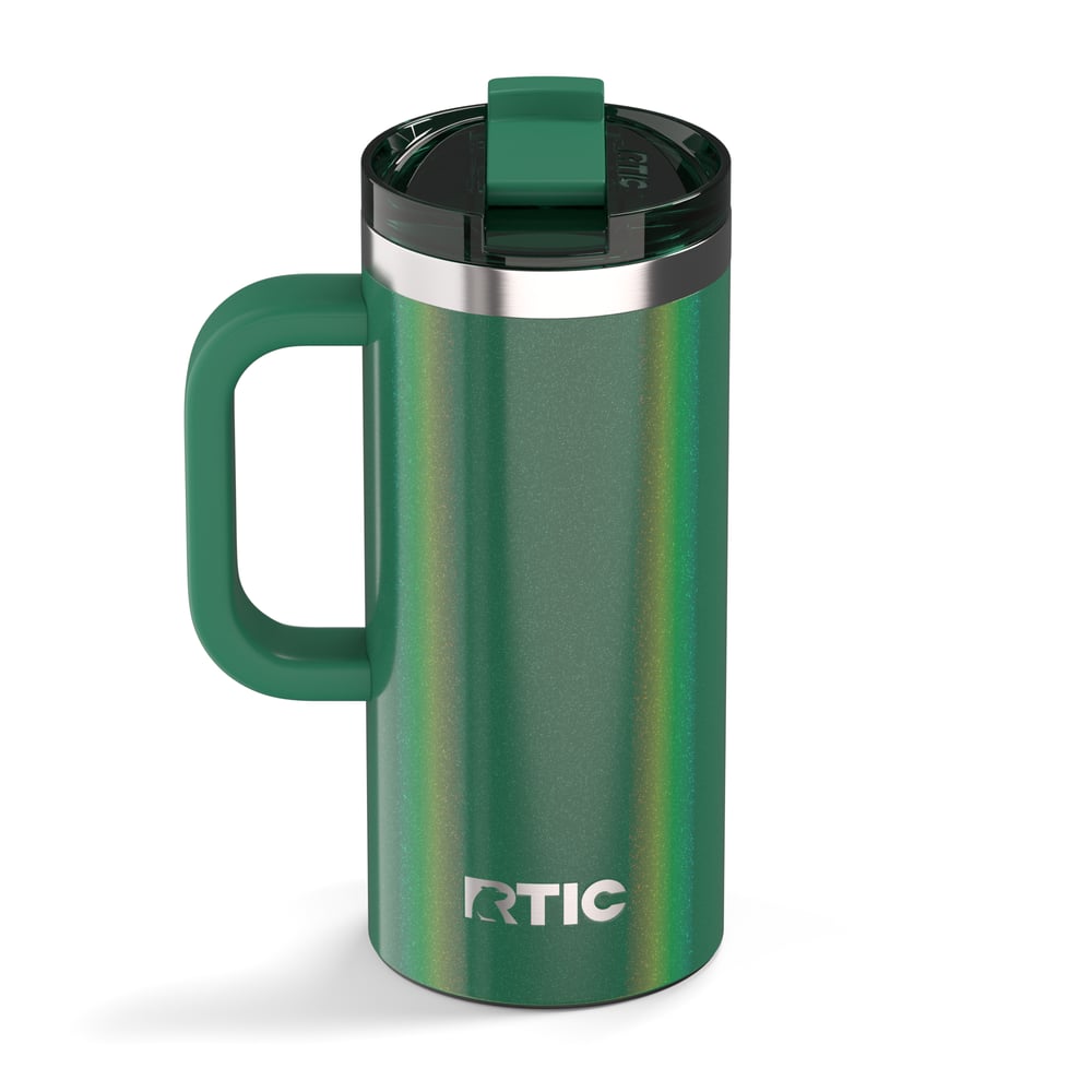 16oz Road Trip Travel Mug, Pine Tree Glitter Image