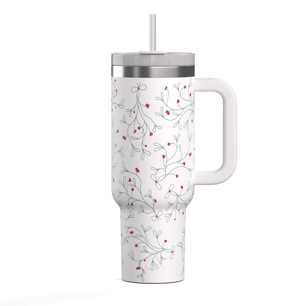 40oz Road Trip Tumbler, Mistletoe Image