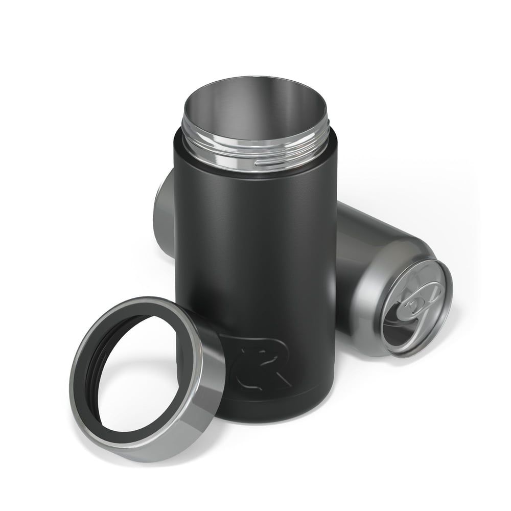 16oz Essential Craft Can Cooler, Black, Matte Image