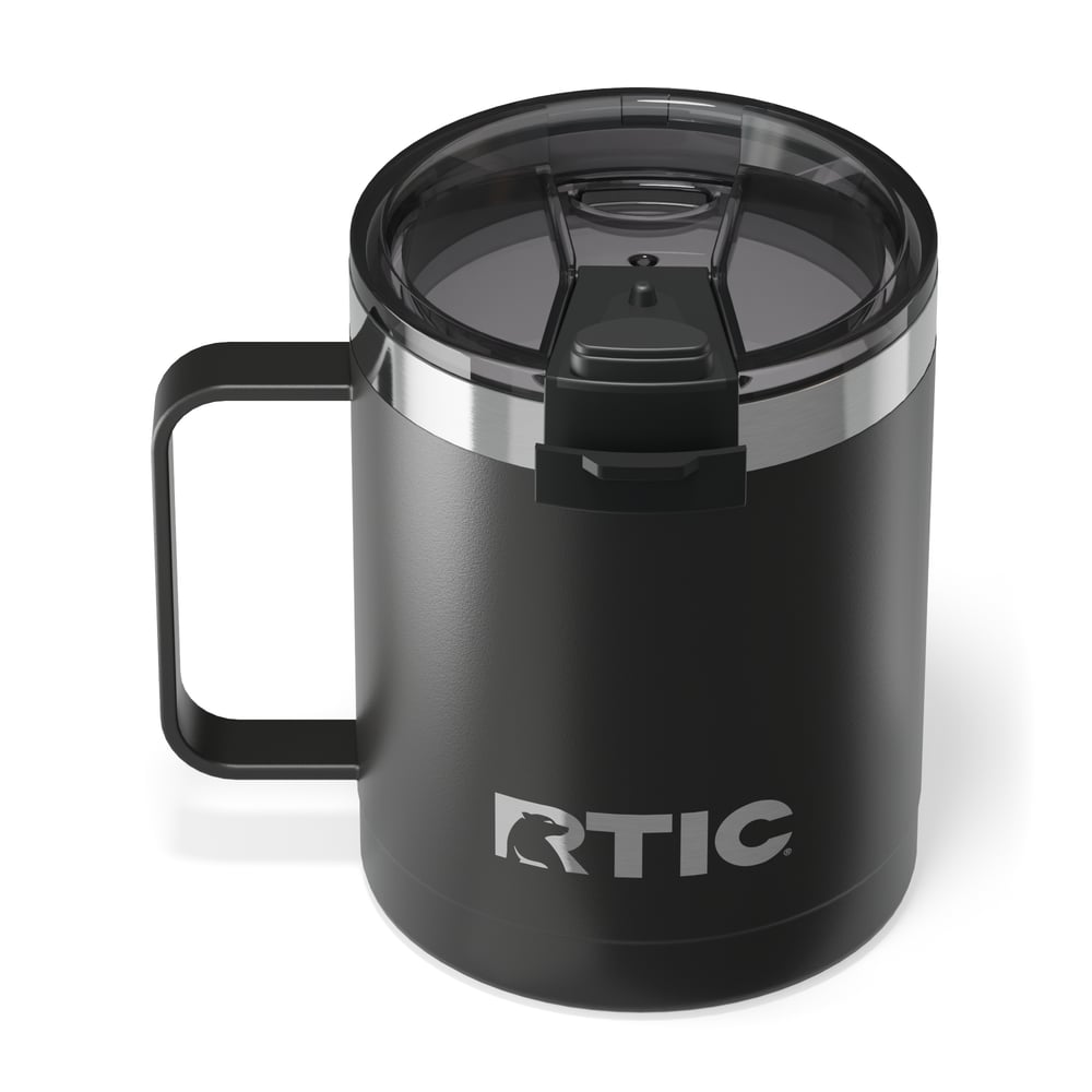 12oz Ceramic Lined Coffee Mug, Black Image