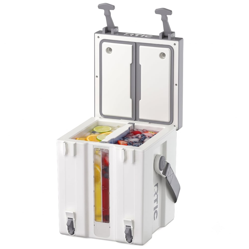 4 Gallon Double-Time Water Cooler, White & Grey Image