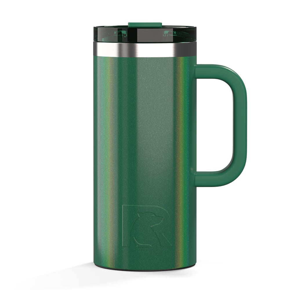 16oz Road Trip Travel Mug, Pine Tree Glitter Image