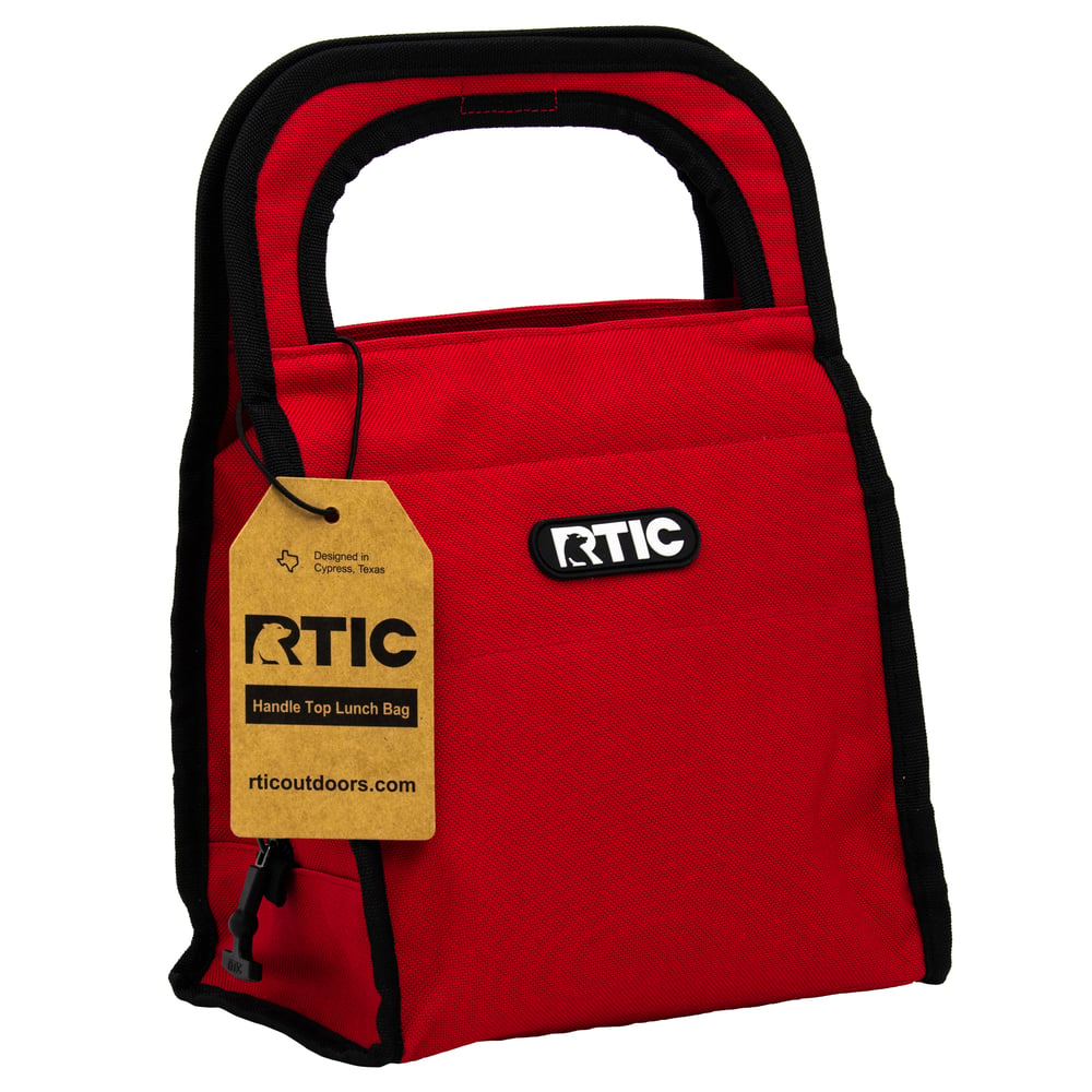 Insulated Gel Handle Lunch Bag, Red Image
