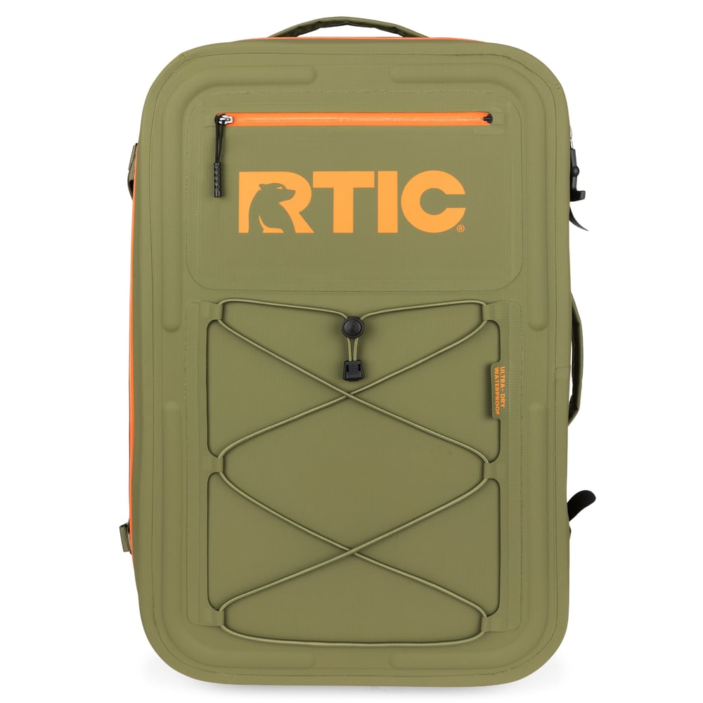 Ultra-Dry Duffle Pack, Olive & Orange Image