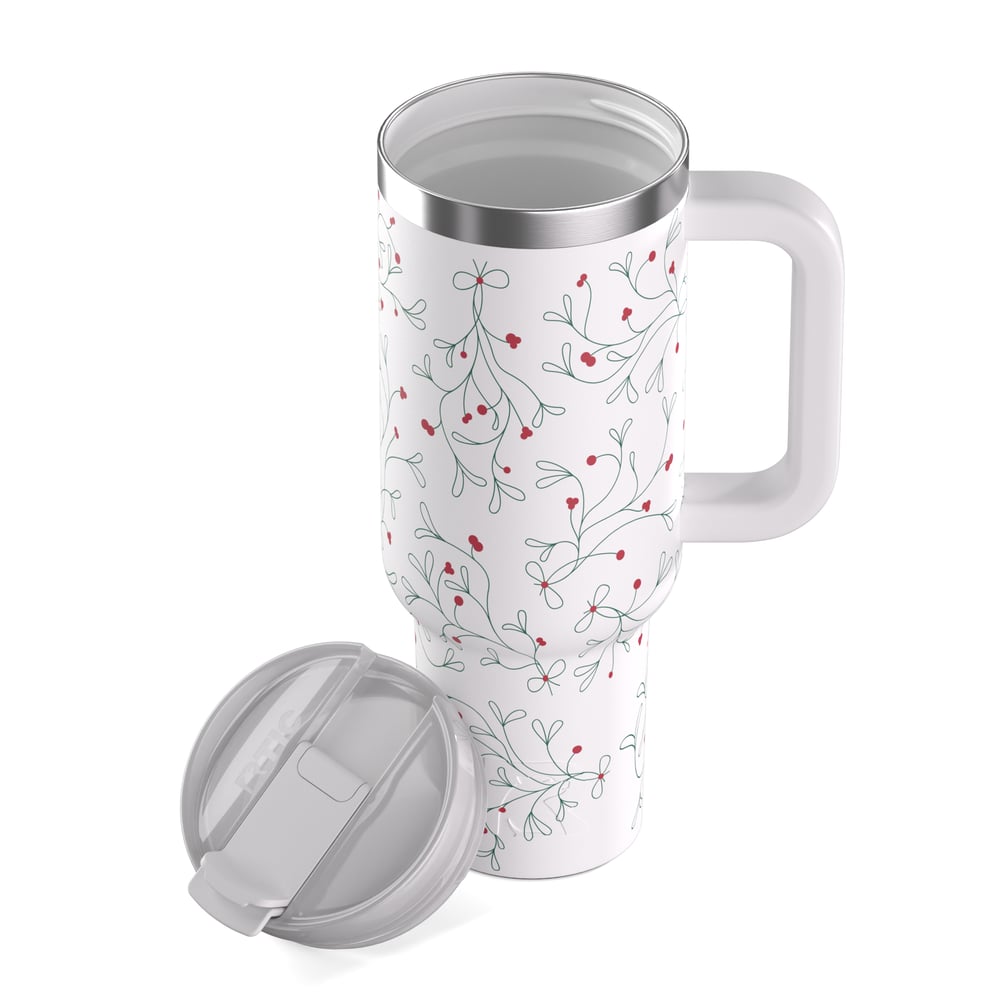 40oz Road Trip Tumbler, Mistletoe Image