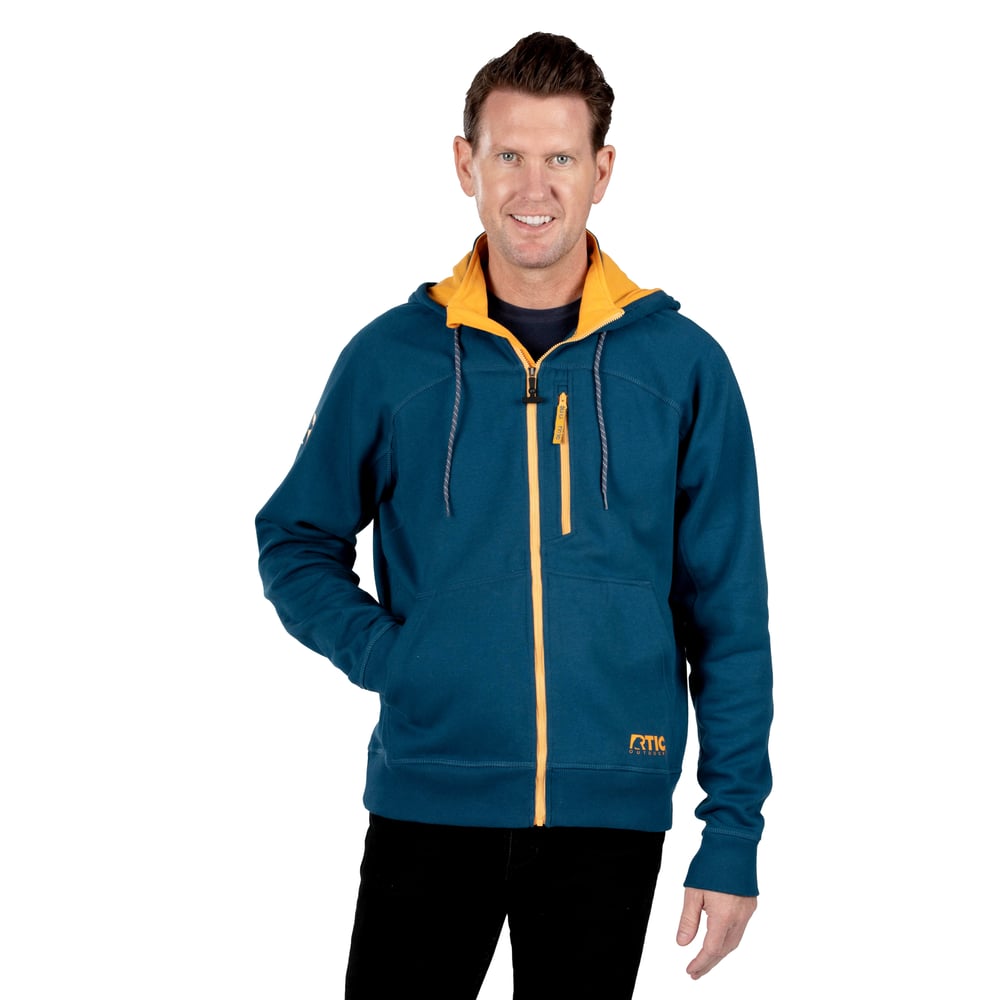 Men's Water-Repellent Full-Zip Hoodie, Navy, XXL Image