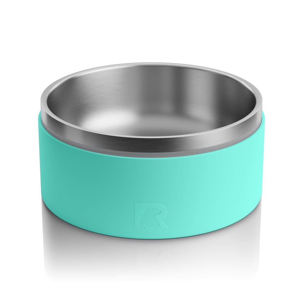 Small 3-In-1 Dog Bowl, Graphite & Sea Glass Image