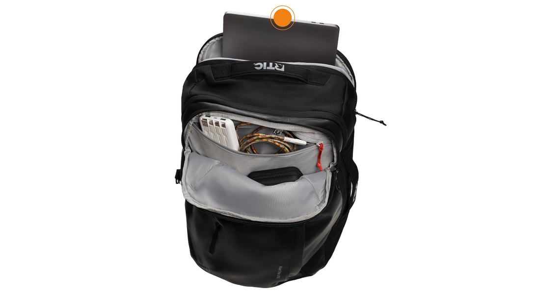 Top-loading laptop sleeve on the RTIC Road Trip Travel Pack.