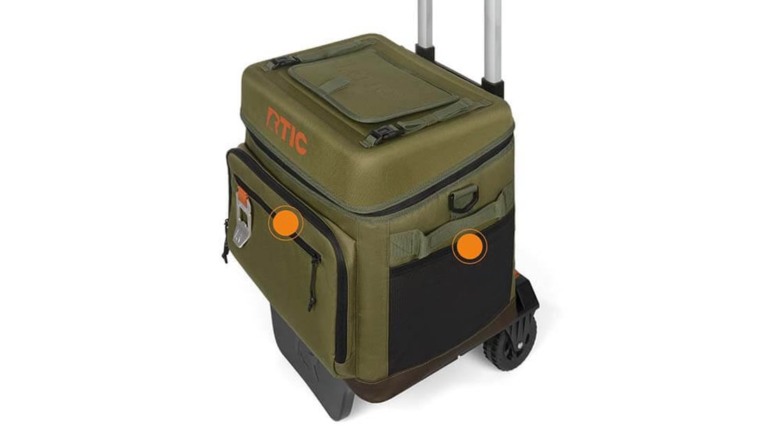 RTIC Wheeled Everyday Cooler multiple pockets