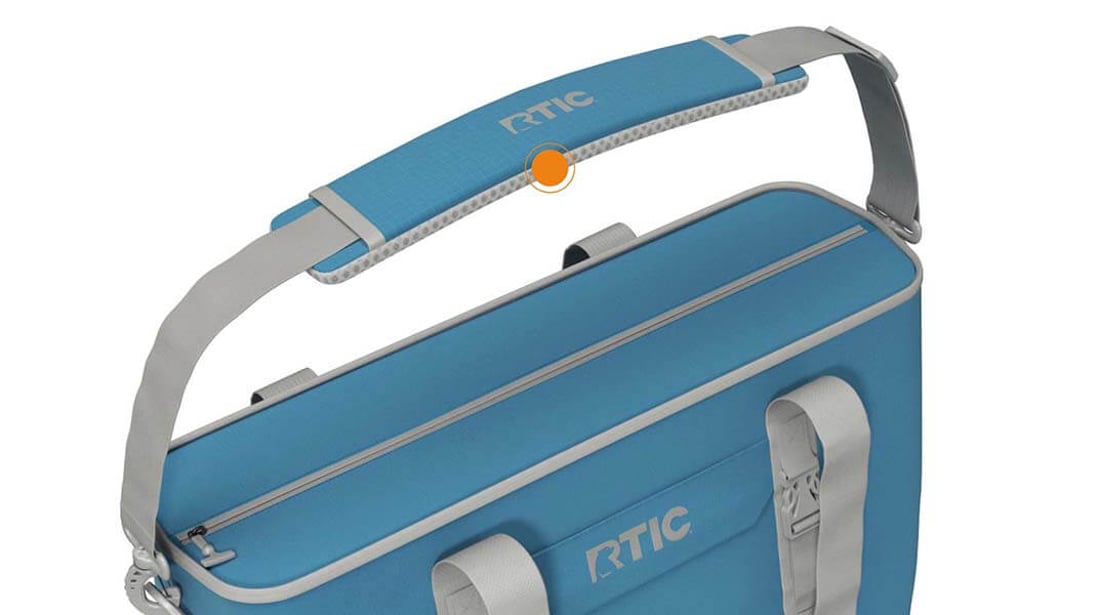 Close up on 2-in-1 Chillout Bag carrying straps