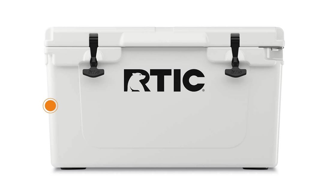 Close up on 45QT Ultra-Tough cooler rotomolded construction