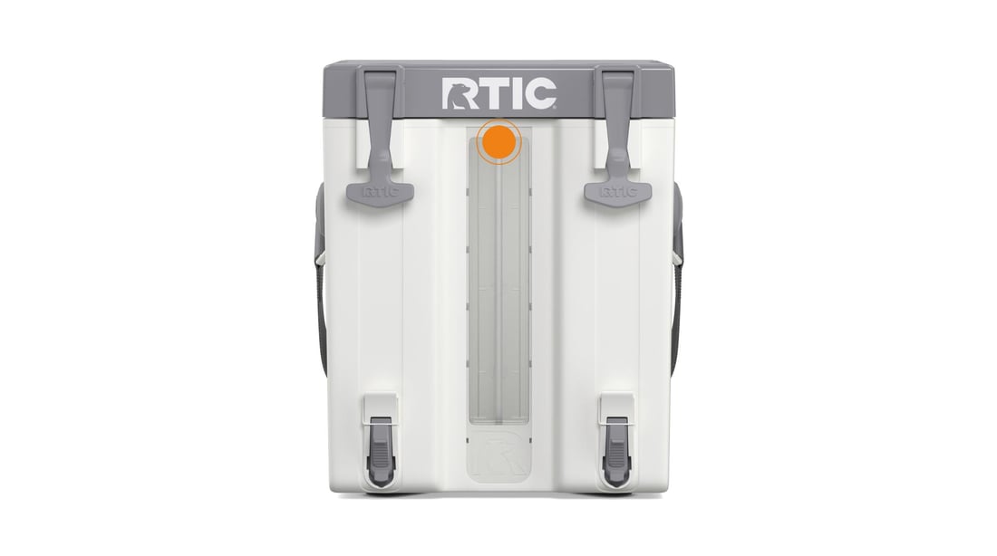 Close up of the Split-Liquid Level Viewports on the Double-Time Water Cooler