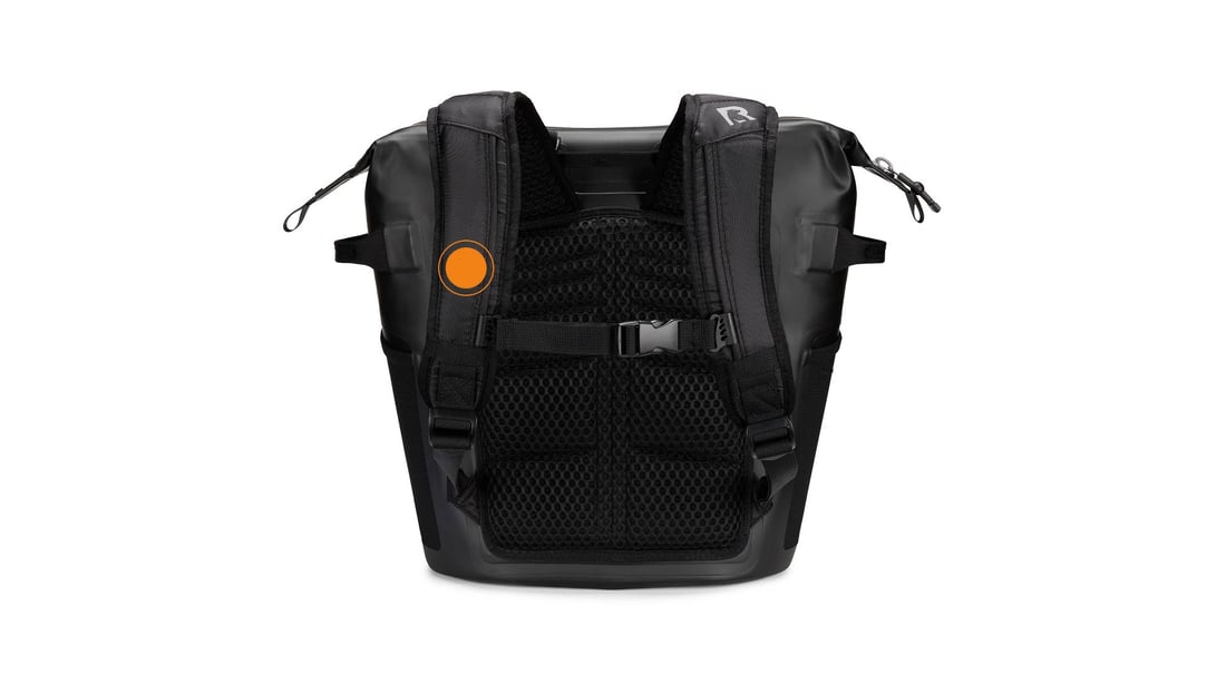 RTIC Summit Waterproof Backpack Cooler Pro features ergonomic backpack straps for comfortable carrying.