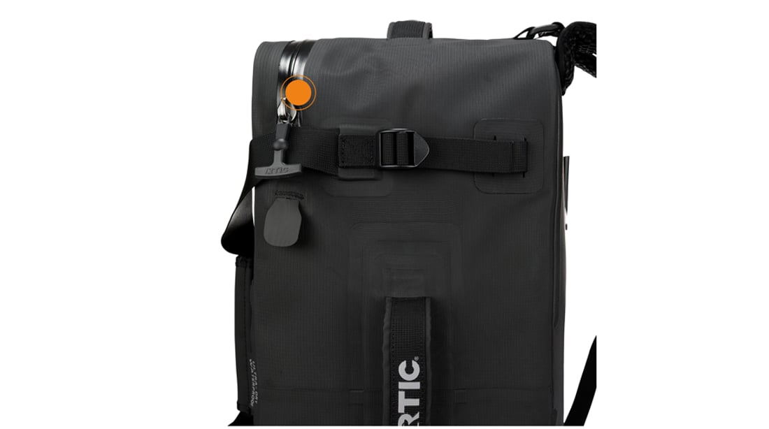 Close up on Ultra-Dry Duffle Pack Zippers