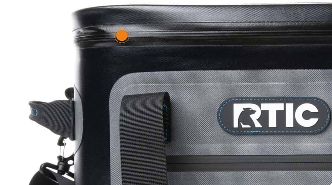RTIC Soft Pack Cooler leakproof design