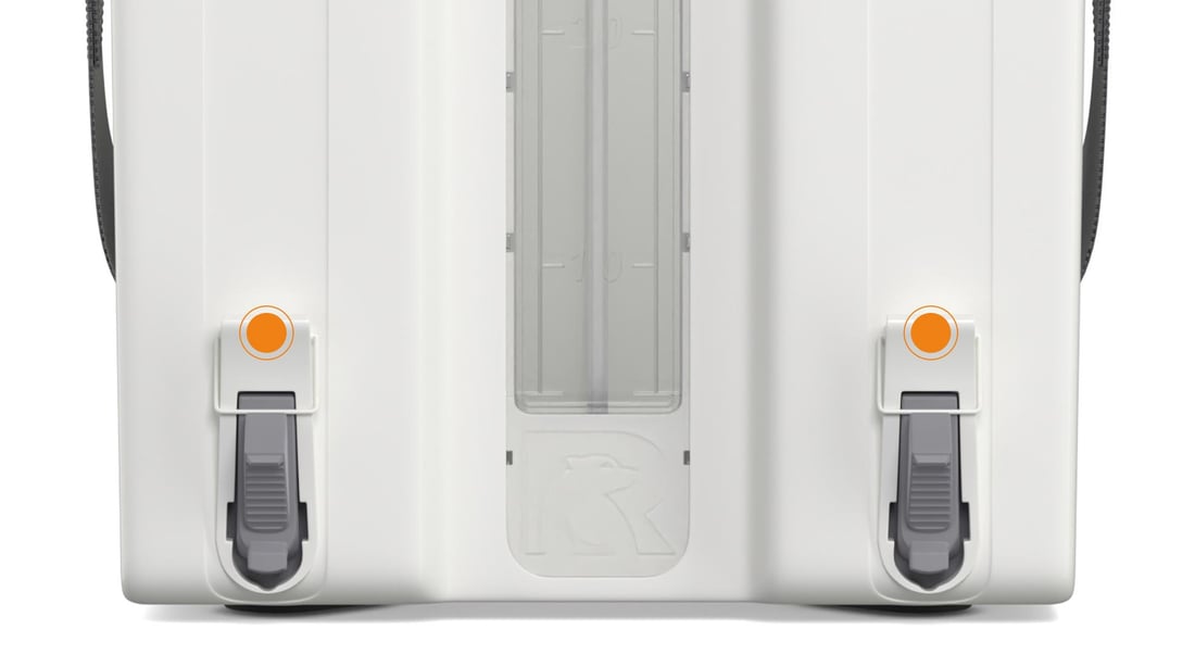 Close up of the 3-in-1 Spout Locks located on the Dual Fast-Fill Taps