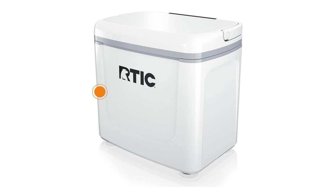 Close up of the Personal Size of the RTIC Road Trip Personal Cooler