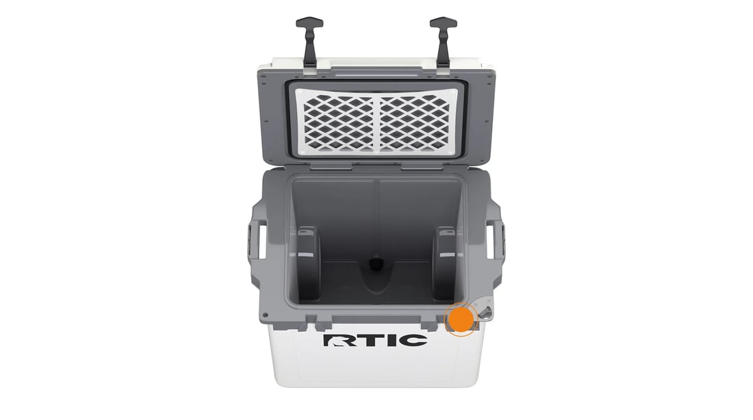 Close up of the Built-In Bottle Opener on the RTIC 42QT Ultra-Light Wheeled Cooler