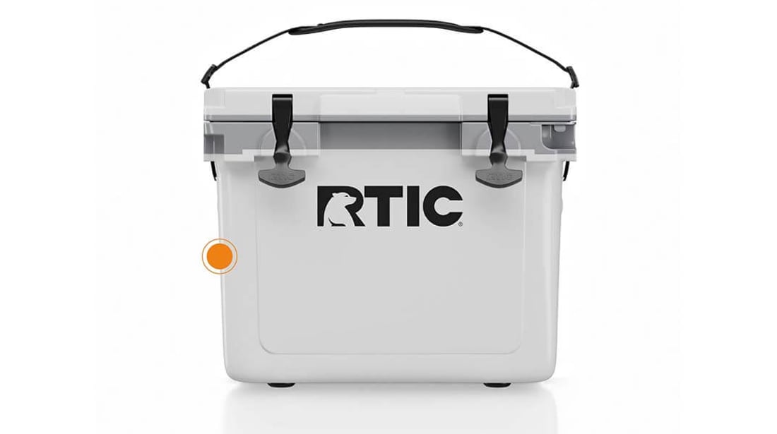 RTIC 22QT Ultra-Light Cooler showing upright design