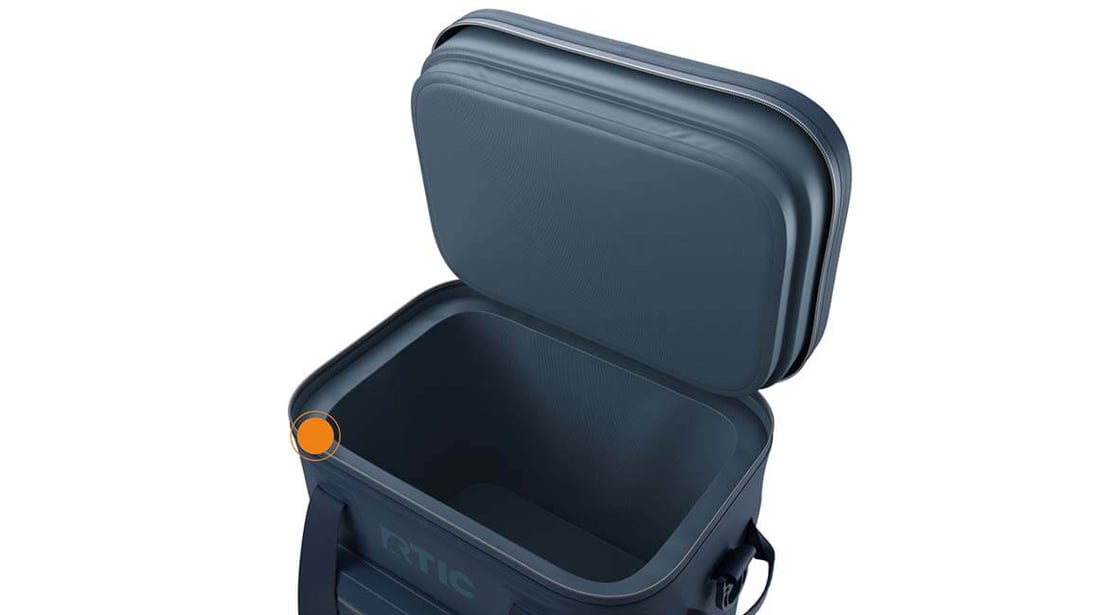 RTIC Soft Pack Cooler Pro wide mouth opening