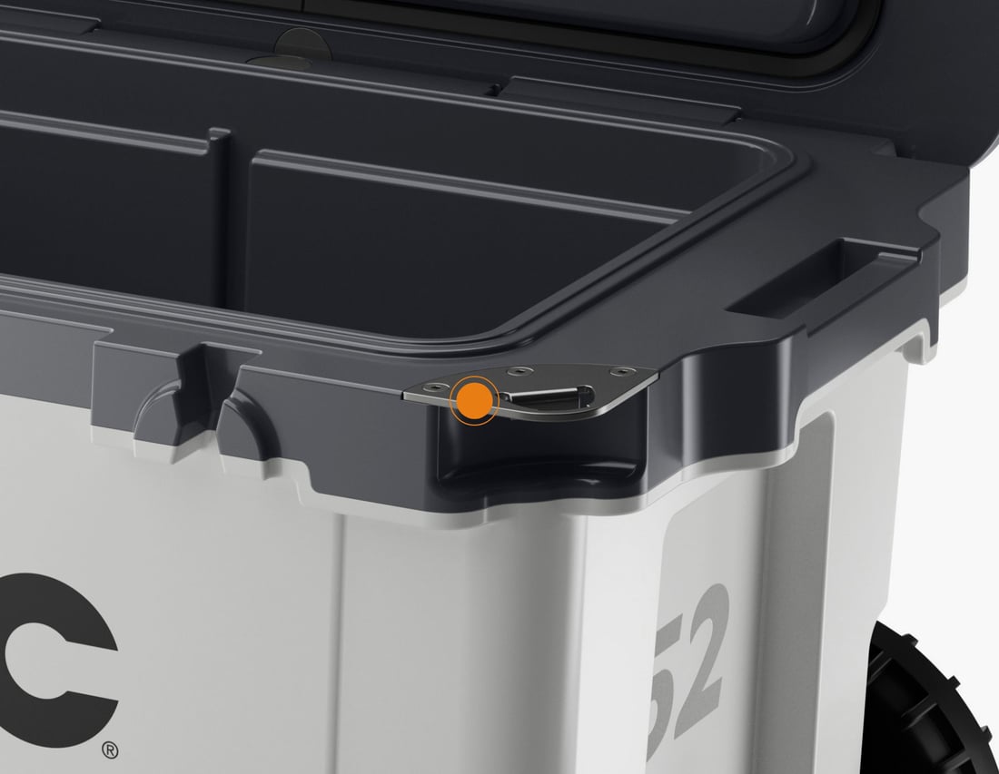 RTIC 52QT Ultra-Light Cooler Wheeled Bottle Opener