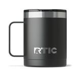 12oz Ceramic Lined Coffee Mug, Black Image