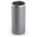 12oz Essential Skinny Can Cooler, Graphite, Matte Image