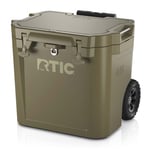 45 QT Ultra-Tough Wheeled Cooler, Olive Image