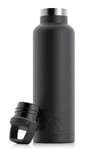 20oz Water Bottle, Black, Matte Image