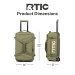 Medium Road Trip Rolling Duffle Bag, Olive & Beach Image