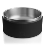 Large 3-In-1 Dog Bowl, Black & Black Image