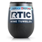 10oz Wine Tumbler, Black, Matte Image