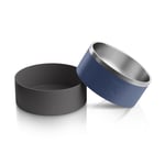 Small 3-In-1 Dog Bowl, Navy & Graphite Image