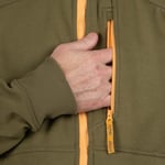 Men's Water-Repellent Full-Zip Hoodie, Olive, S Image
