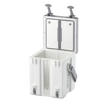 4 Gallon Double-Time Water Cooler, White & Grey Image