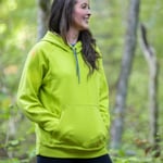 Water-Repellent Pullover Hoodie - Athletic Fit, Green Apple, M Image