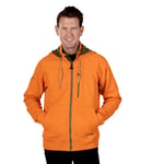 Men's Water-Repellent Full-Zip Hoodie, Orange, S Image