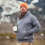 Water-Repellent Pullover Hoodie - Athletic Fit, Gray Stone, L Image