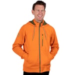 Men's Water-Repellent Full-Zip Hoodie, Orange, S Image