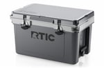 Dark Grey & Cool Grey 32QT Ultra-Light Cooler - Angled Front View