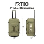 Large Road Trip Rolling Duffle Bag, Olive & Beach Image